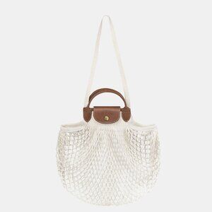 Longchamp - Le Pliage Filet L Mesh bag - Ecru Canvas
